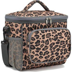 Insulated Lunch Bag Adult Large Lunch Box for Women, Leopard